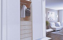 Modern wardrobe in living room